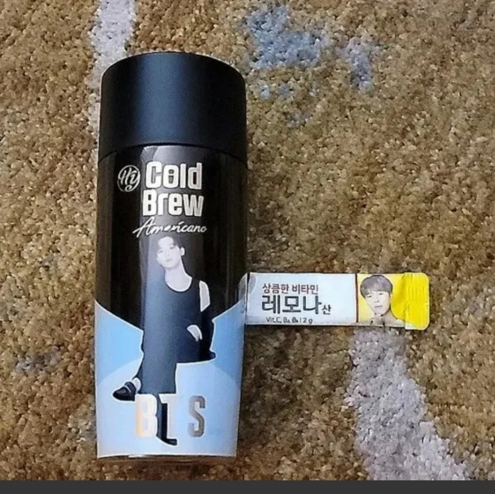 Empty Cold Brew Jimin BTS coffee container